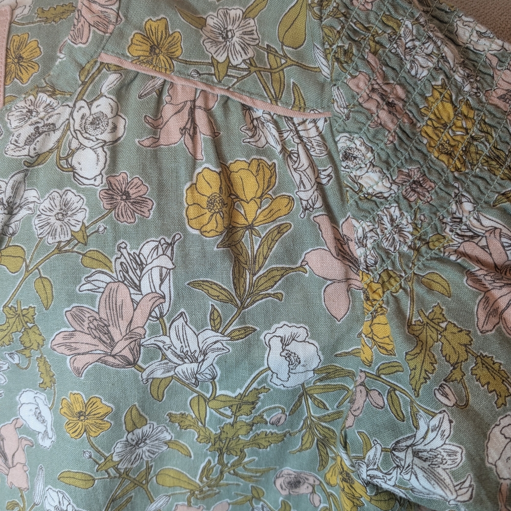 Pre-owned Cynthia Rowley Green and Pink Floral Dress - Picture 4 of 8